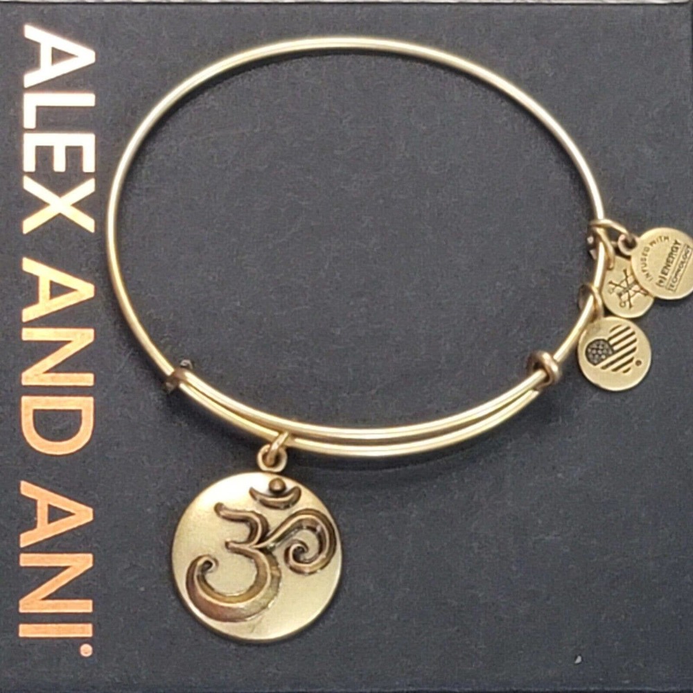 Alex and Ani OM Charm Bangle Bracelet